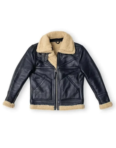 Grimshaw Black leather jacket for men