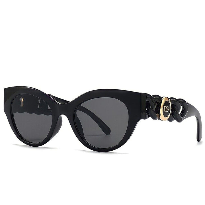 DG Studio Sunglasses Black Oversized UV400 Designer Women's Ladies Ret ...